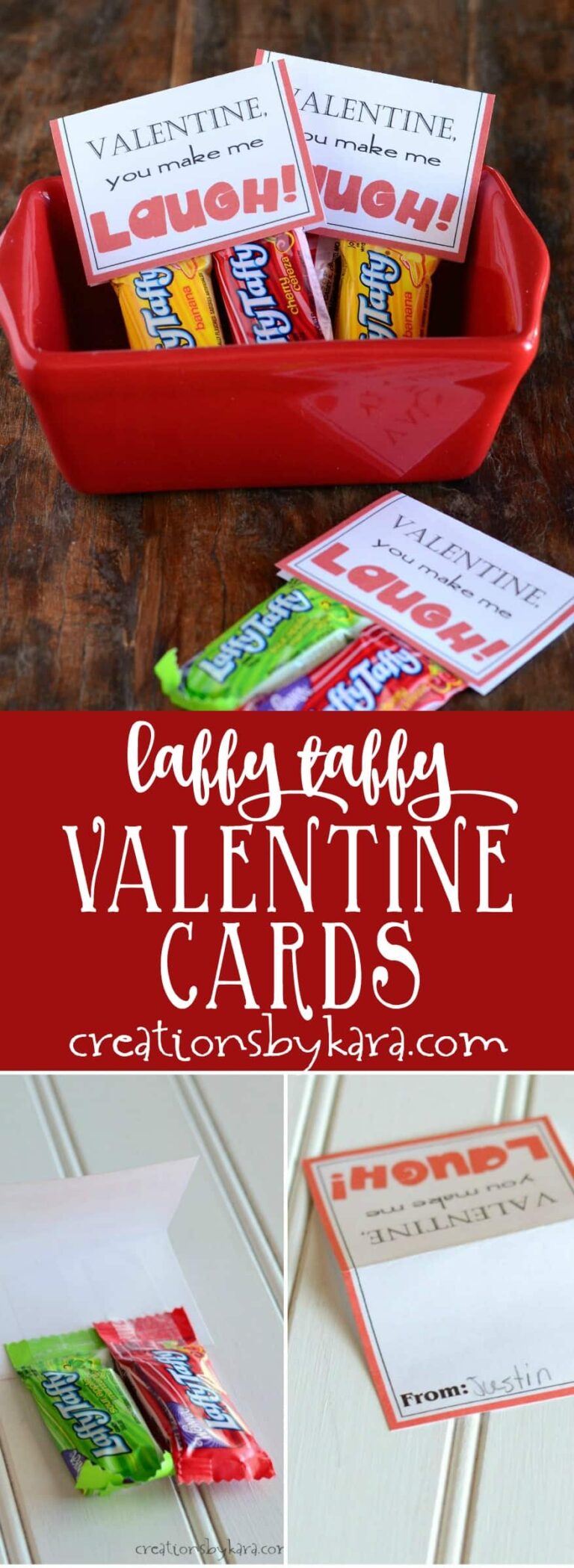 Laffy Taffy Printable Valentine Cards - Creations by Kara