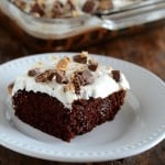 Reeses Peanut Butter Chocolate Poke Cake- unbelievably delicious!