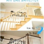 Tips for Staining and Painting an old oak banister. You can totally change the look of your space!