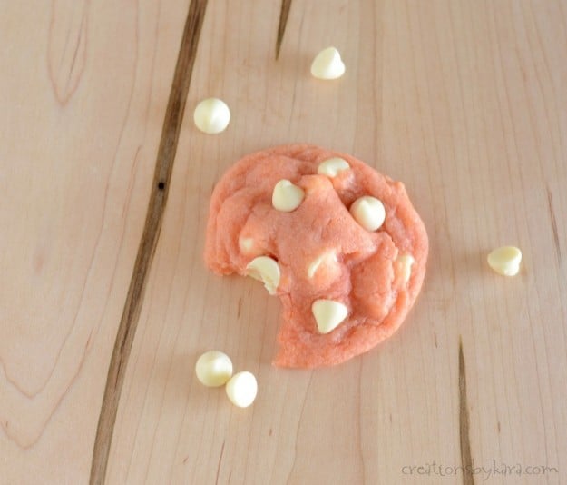 You will love these Strawberry Cookies with White Chocolate Chips. They are soft, chewy, and so yummy!
