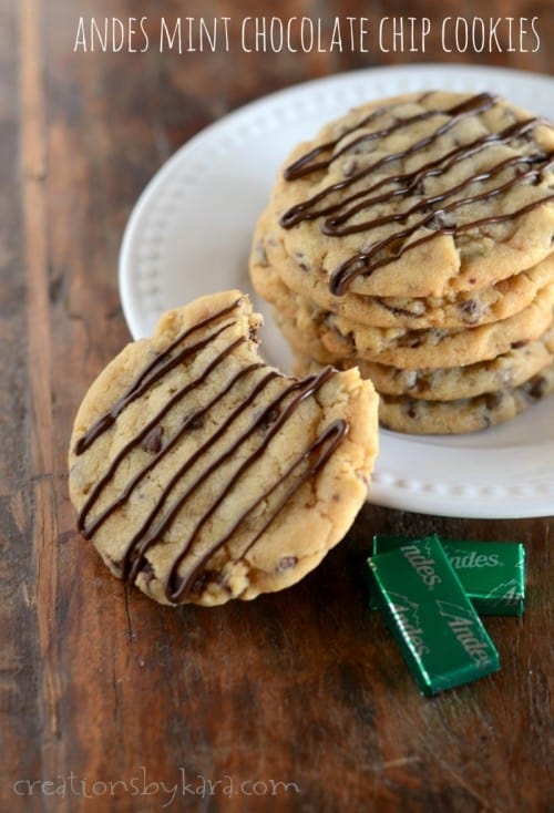 Andes Mint Chocolate Chip Cookies and more chocolate mint recipes!