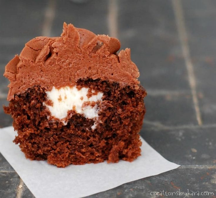 Recipe for Chocolate Cupcakes with Cream Filling