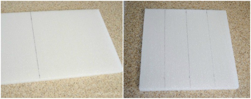 Using styrofoam to make faux wood pallet