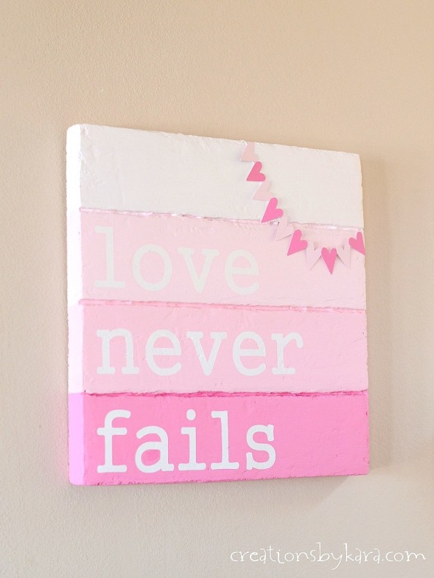 Valentine's Day Sign with Bunting