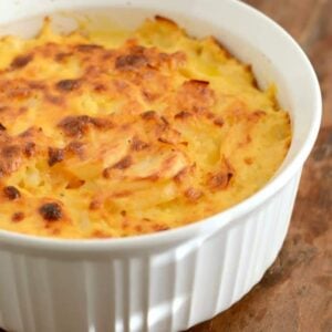 Au Gratin Potatoes are a delicious side dish any time of year!