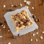 Reeses Peanut Butter Oatmeal Layer Bars