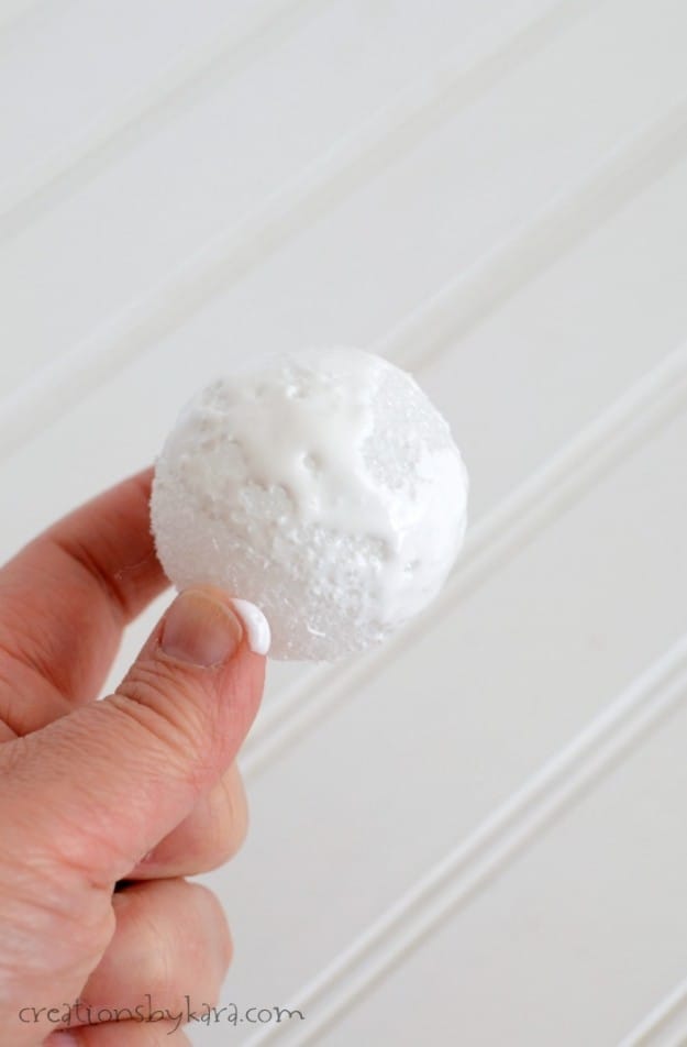 How to make fake cupcakes with styrofoam balls.
