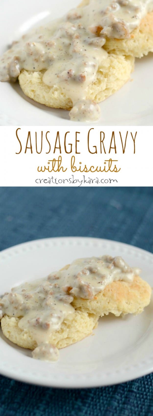 sausage gravy recipe collage