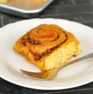 Caramel Sweet Potato Cinnamon Rolls