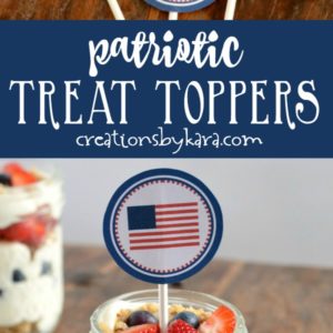 free printable treat toppers for July 4th