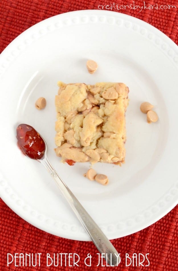 Like PB & J's? You will love these Peanut Butter and Jelly Bars!