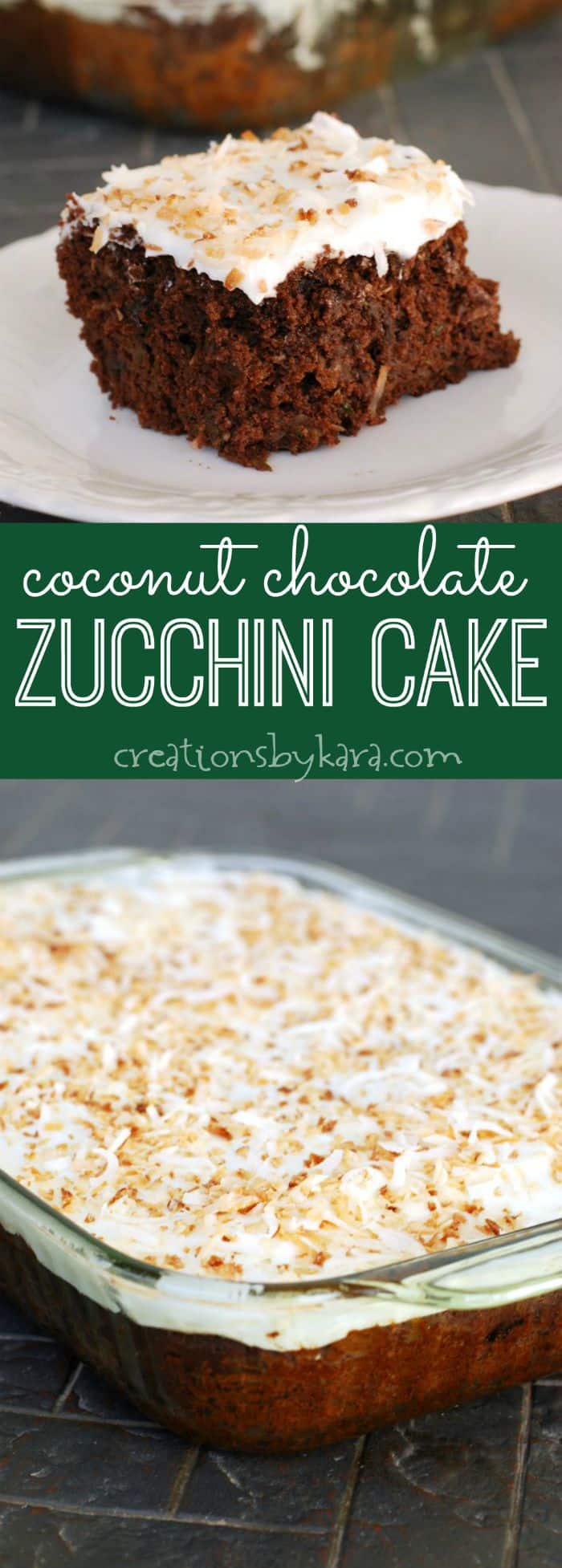 Coconut Chocolate Zucchini Cake Creations by Kara