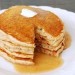 Zucchini Pancakes made with whole wheat flour- a healthy and delicious breakfast recipe!