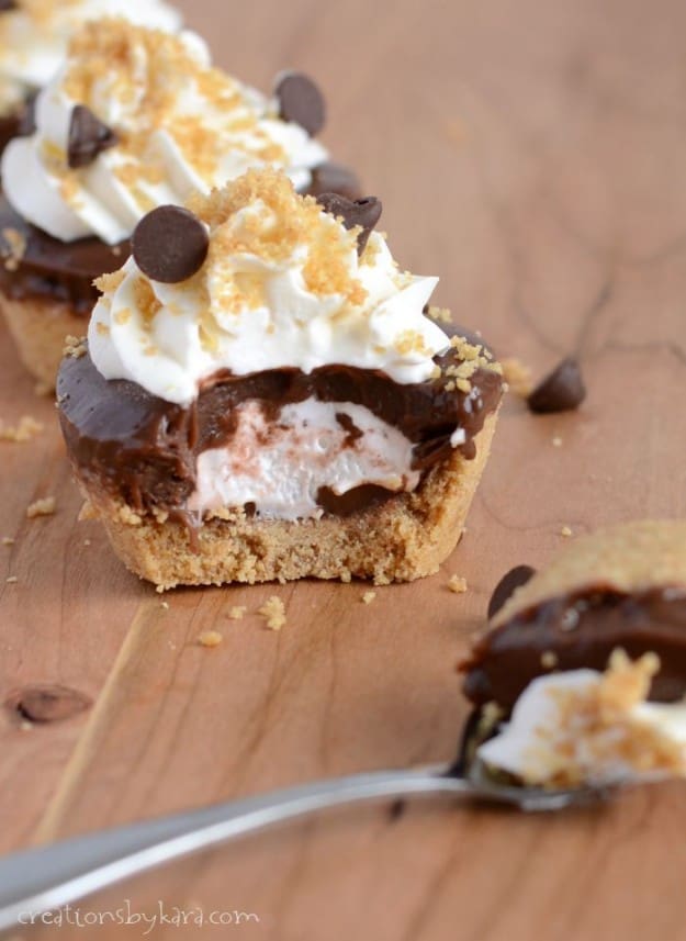frozen smore treat with a bite taken out of it