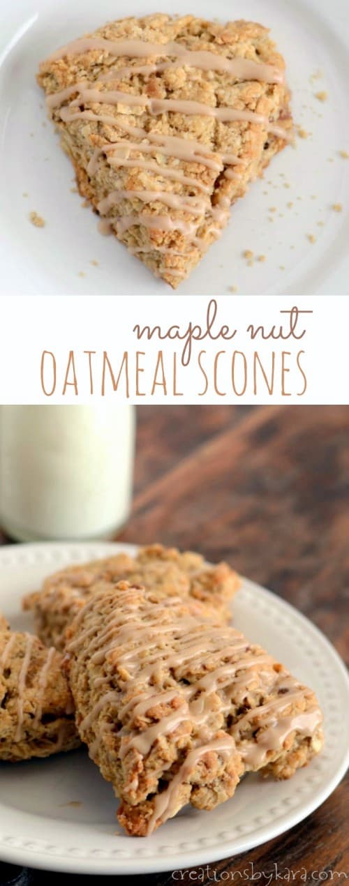 How to make oatmeal scones with maple glaze