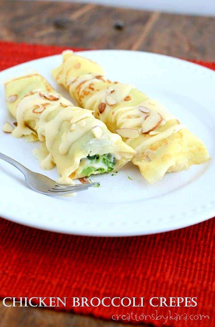 Chicken Crepes with Broccoli