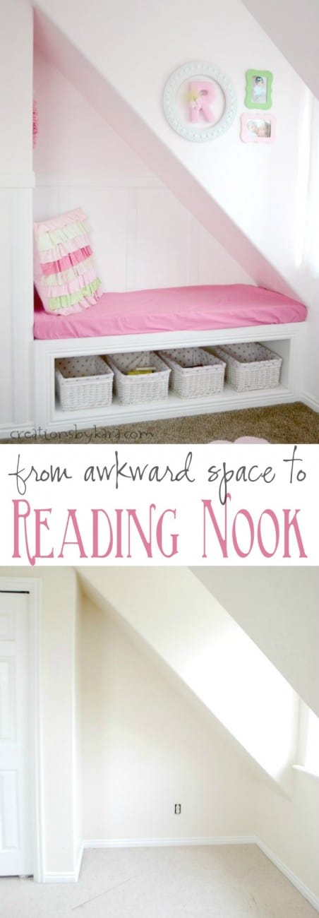 How to make a DIY reading nook in a small space.