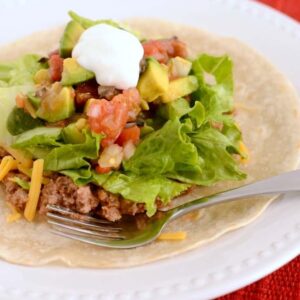 Recipe for homemade tostadas. This was one of my very favorite meals growing up!