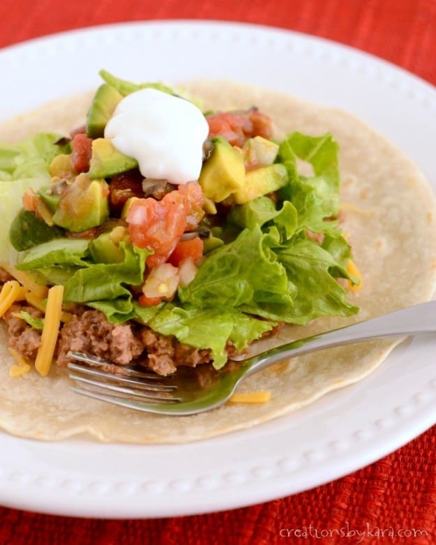 Recipe for homemade tostadas. This was one of my very favorite meals growing up!