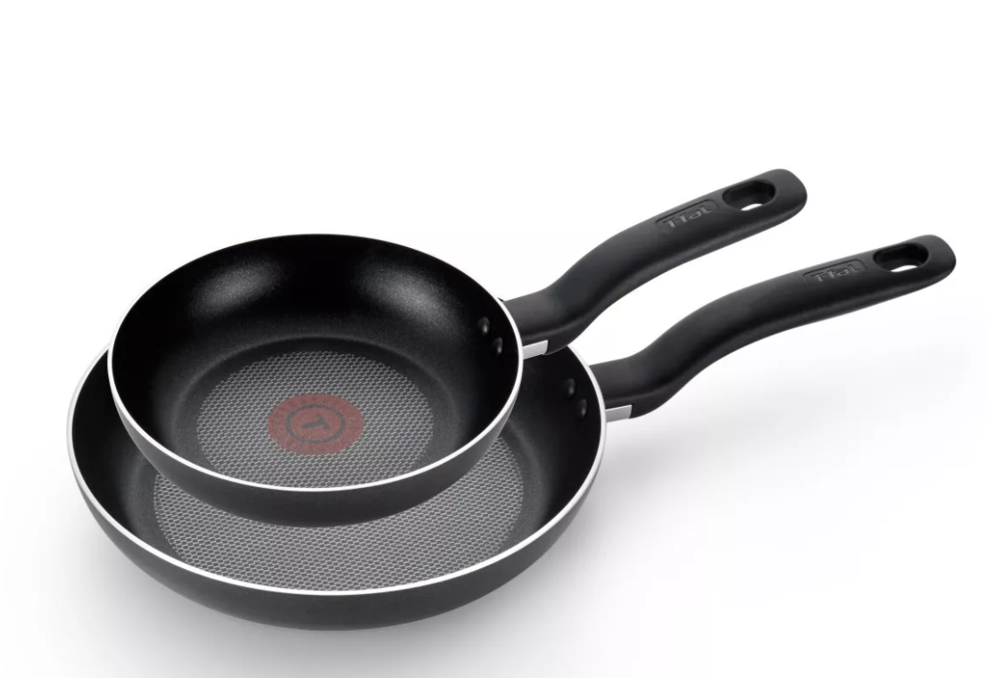 T-Fal 8"& 10" Frying Pans Black