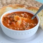 Recipe for hearty and delicious Tuscan Ravioli Soup