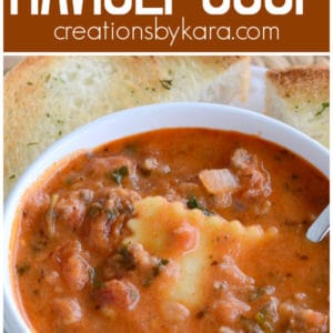 ravioli soup with sausage