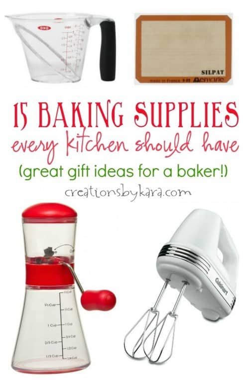 15 baking supplies every kitchen should have. They make great gifts for the baker in your life!