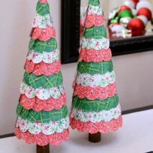 Paper Punched Christmas Tree Tutorial- easy and pretty Christmas decor!