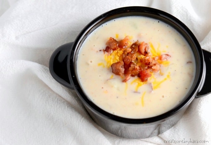 This Smokey Corn Chowder is spicy, but not too spicy. Even my 4 year old loved it!