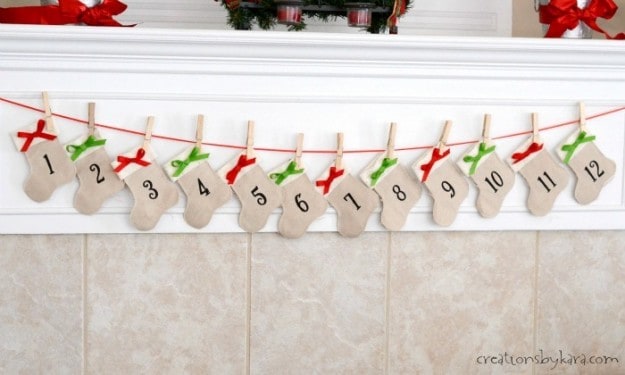 Christmas activity advent calendar with 40+ free printable activity cards.
