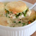 This Chicken and Biscuits Casserole is sure to become a family favorite recipe!
