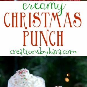 This Creamy Christmas Punch will be a hit at any holiday gathering! It is easy to make, and so delicious! A perfect punch recipe.
