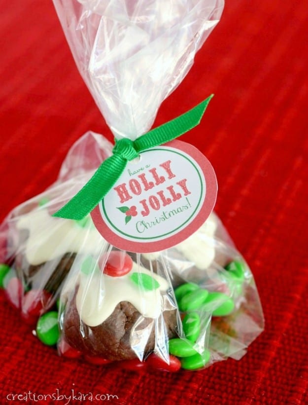 Holly Jolly gift tags- these go perfectly with my Caramel Filled Bon Bon Cookies!
