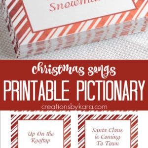 printable christmas pictionary