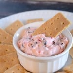 Easy Cherry Chocolate Chip Dip- like cheesecake in a bowl!