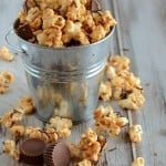 5 ingredient Peanut Butter Cup Popcorn- so addicting!