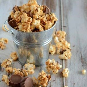 This Reeses Peanut Butter Cup Popcorn is easy to make, and such a yummy snack. It is hard to stop eating!