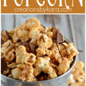 reese popcorn recipe collage
