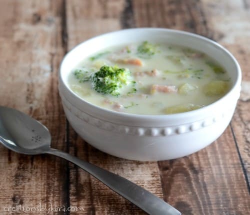 This Ham and Broccoli Soup is creamy, flavorful, and packed with nutrition!