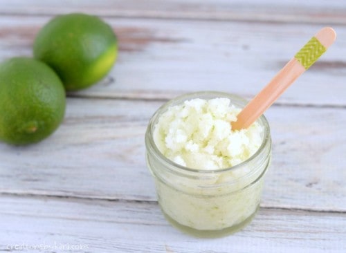 Recipe for homemade Sugar Scrub with coconut oil and lime