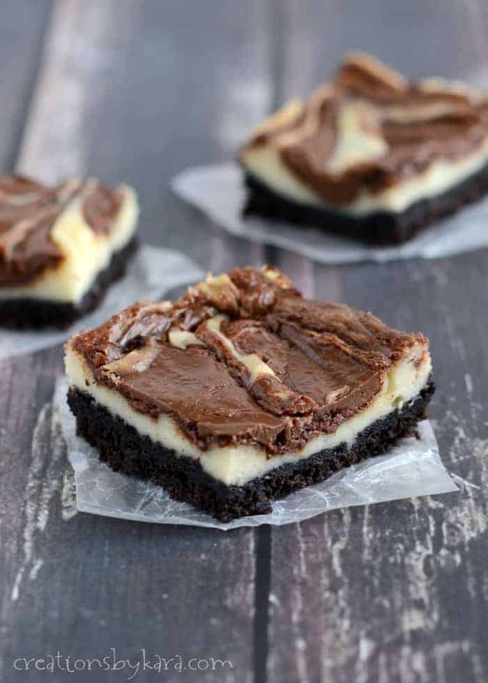 These Nutella Cheesecake Bars are absolutely scrumptious! They are easy to make, and sure to be a new favorite recipe!