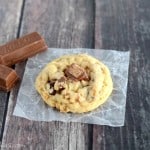 Chocolate Chip Cookies loaded with Kit Kats- soft, chewy, and filled with a fun crunch!