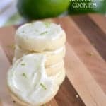Butter Cookies with Lime Cream Cheese Frosting. A must try cookie recipe!