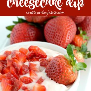 strawberry cheesecake dip recipe collage small