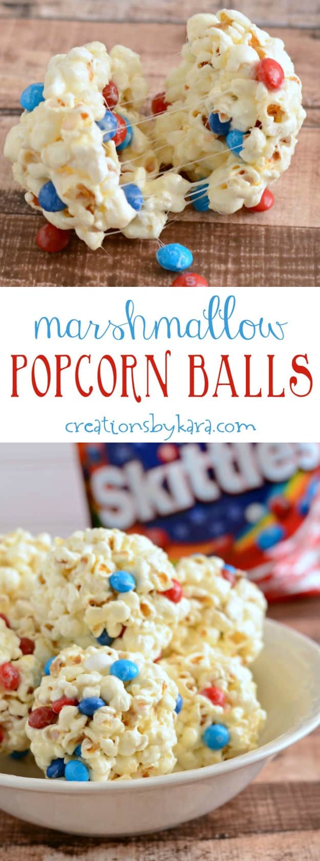 marshmallow popcorn balls recipe collage