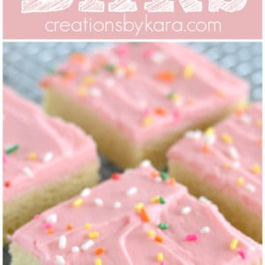sugar cookie bars with cream cheese frosting and sprinkles