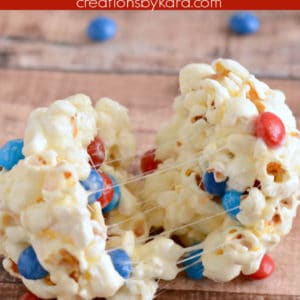 marshmallow popcorn balls recipe collage