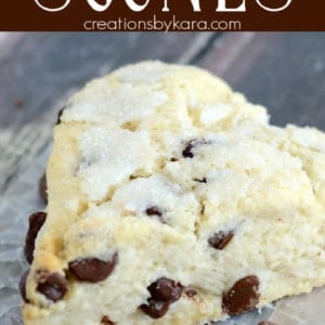 chocolate chip scones recipe pinterest pin