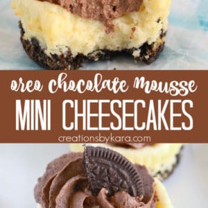 mini oreo cheesecake recipe collage