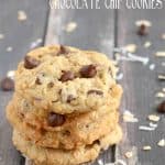 Coconut Oatmeal Chocolate Chip Cookies -these cookies are soft, chewy, and crunchy all in one. So good!
